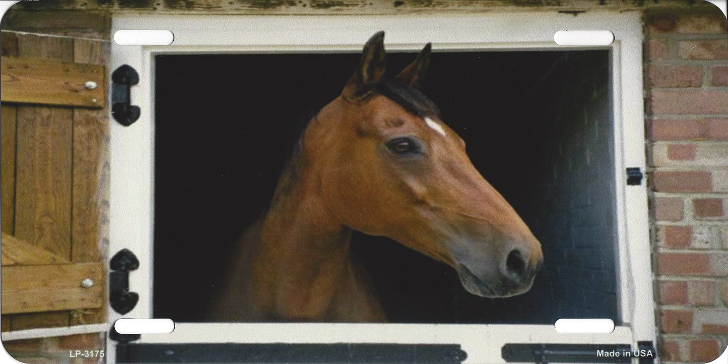 Horse In Stable License Plate