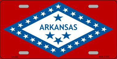 Arkansas State Flag Metal License Plate