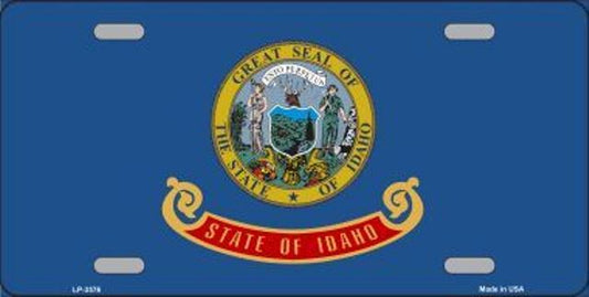 Idaho State Flag Metal License Plate