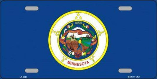 Minnesota State Flag Metal License Plate