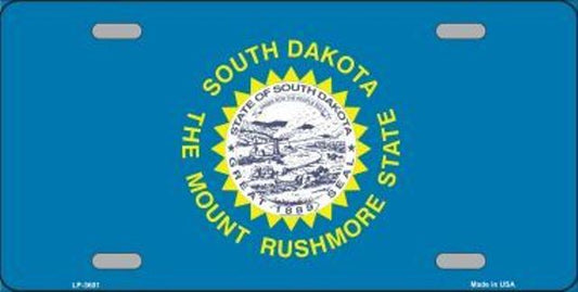 South Dakota State Flag Metal License Plate