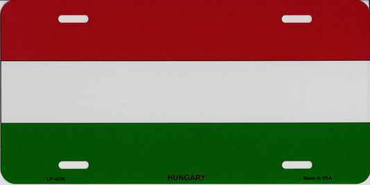 Hungary Flag Metal License Plate