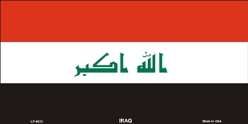 Iraq Flag License Plate