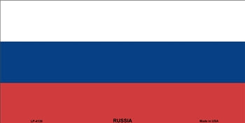 Russia Flag License Plate