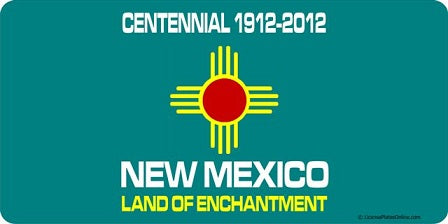 New Mexico State Centennial License Plate