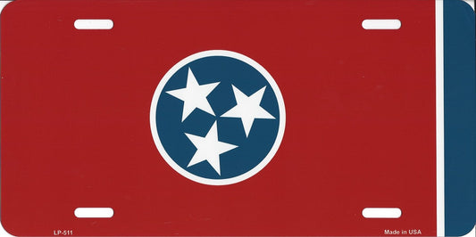 Tennessee State Flag Metal License Plate