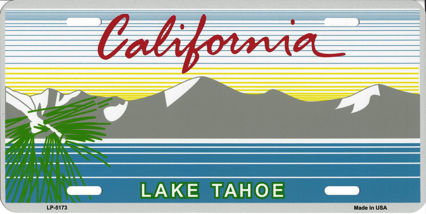 California Lake Tahoe License Plate