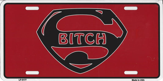 Super Bitch Metal License Plate