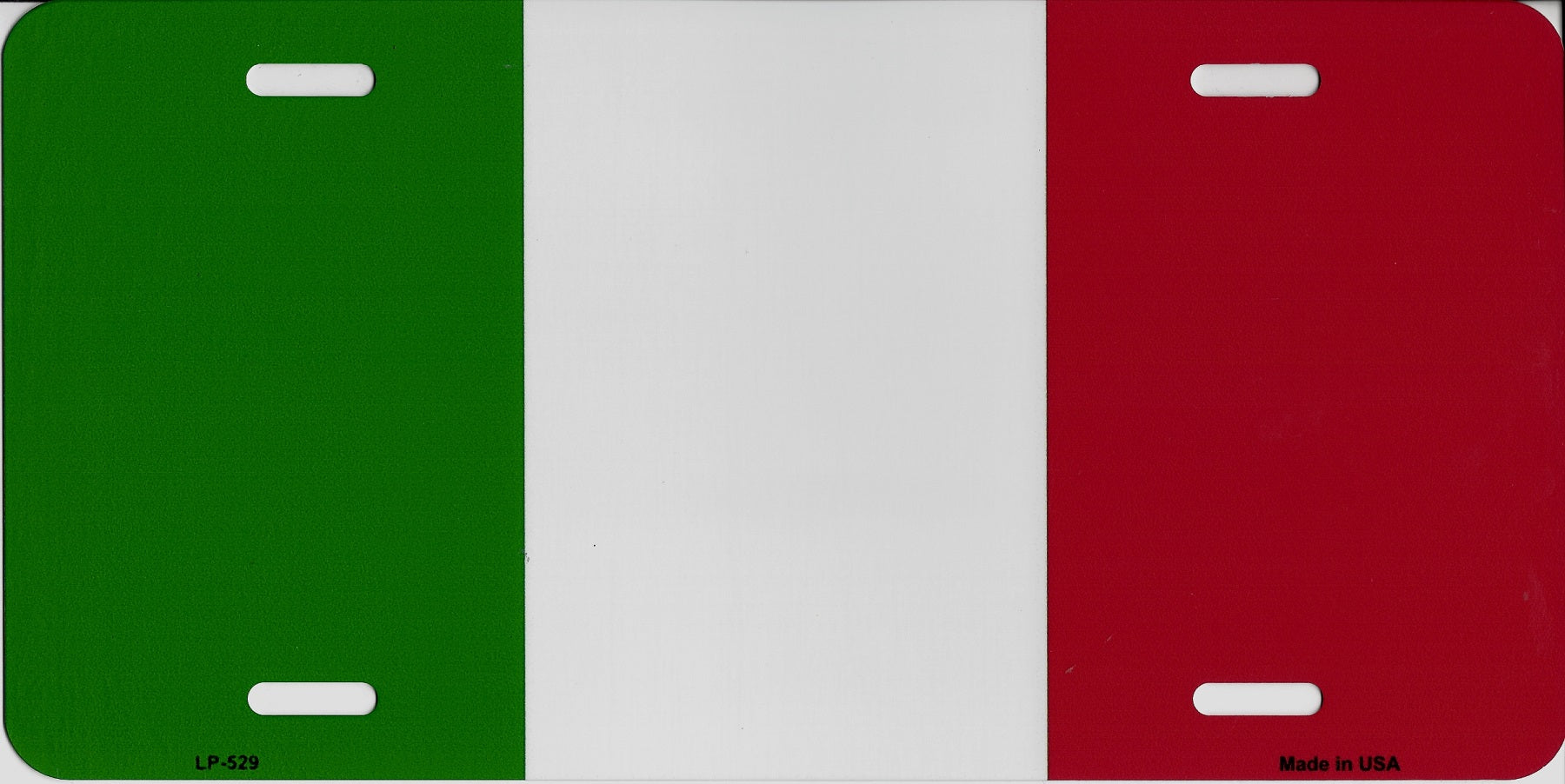 Italy Flag Metal License Plate