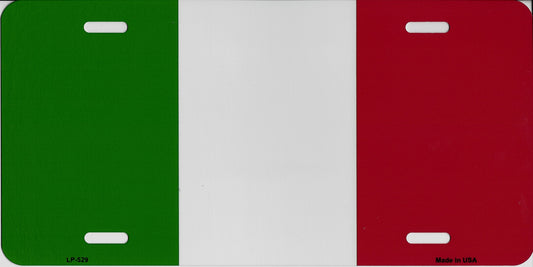 Italy Flag Metal License Plate