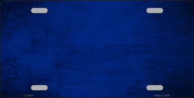 Royal Blue Oil Rubbed Metal License Plate
