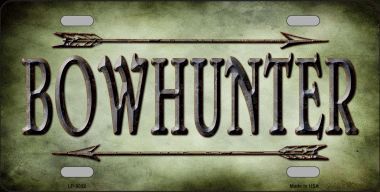 Bowhunter Metal License Plate