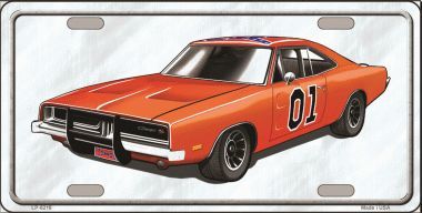 General Lee Metal License Plate