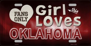 This Girl Loves Oklahoma Metal License Plate