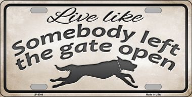 Gate Open ... Metal License Plate – Auto License Plates Frames