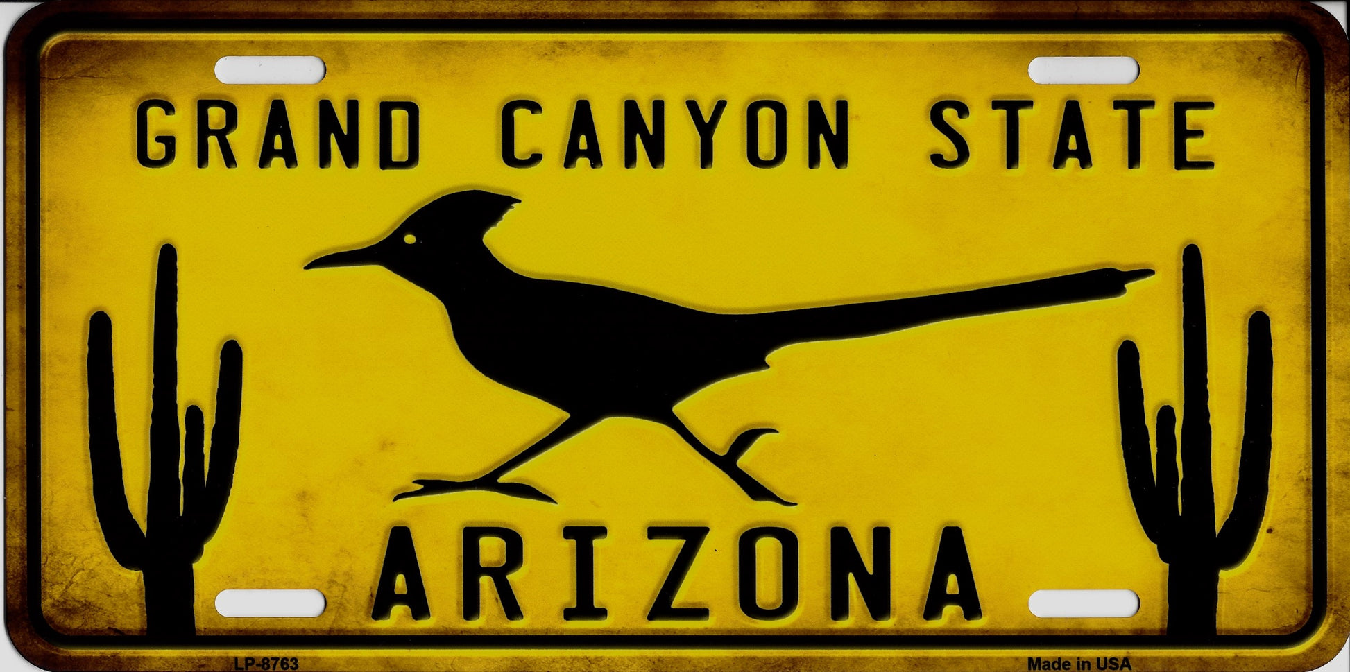 Arizona Grand Canyon State Roadrunner Metal License Plate