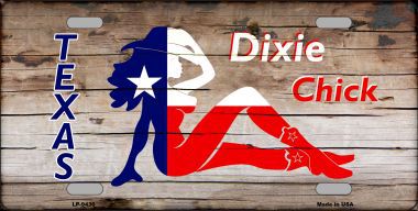 Dixie Chicks Texas Wood Metal License Plate