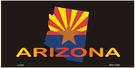 Arizona State Flag Black License Plate