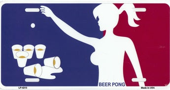 Beer Pong License Plate