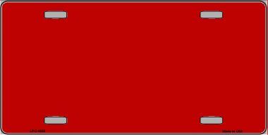 Red Metallic Solid Background Metal License Plate