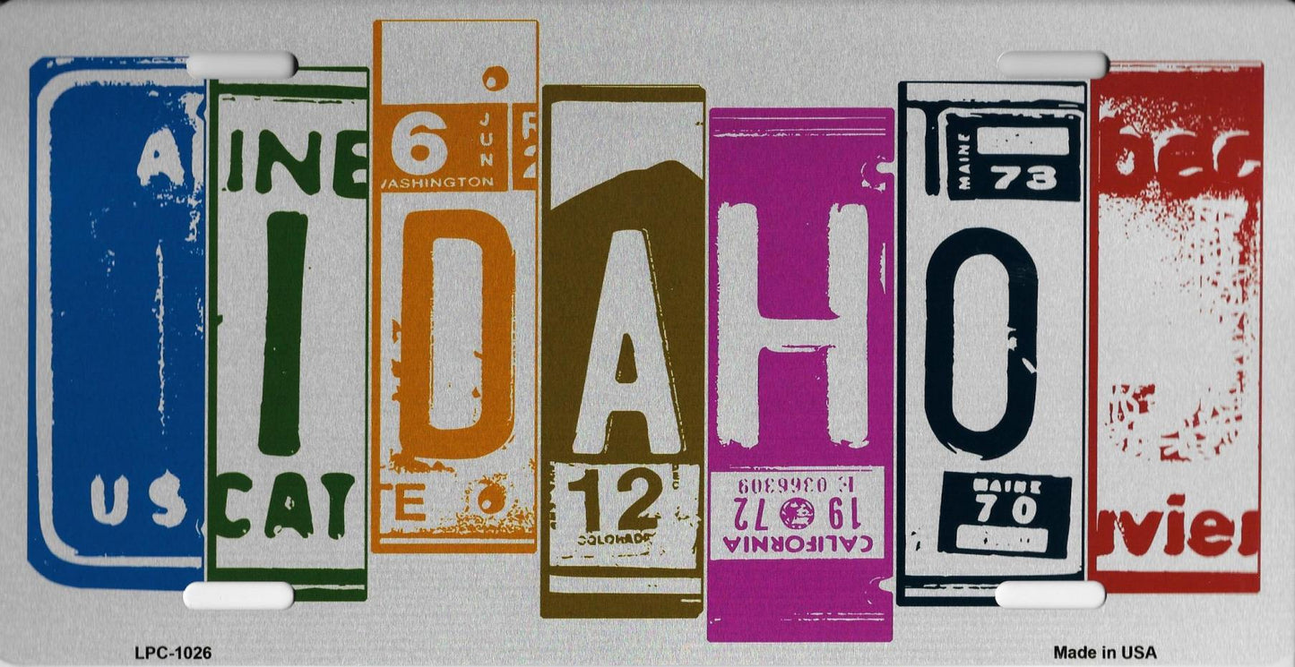 Idaho Cut Style Metal License Plate