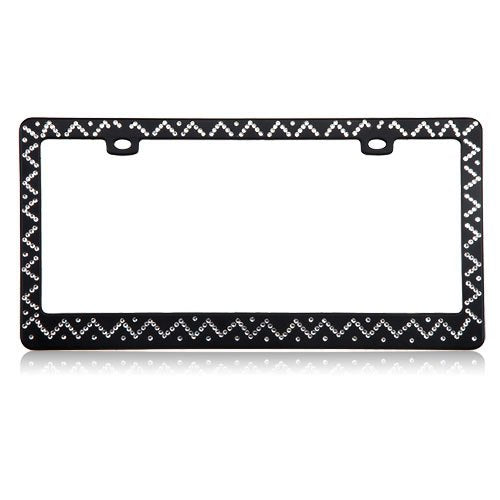 Chevron Diamond Black License Plate Frame