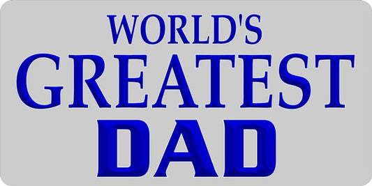 World's Greatest Dad Photo License Plate