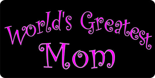 World's Greatest Mom Photo License Plate