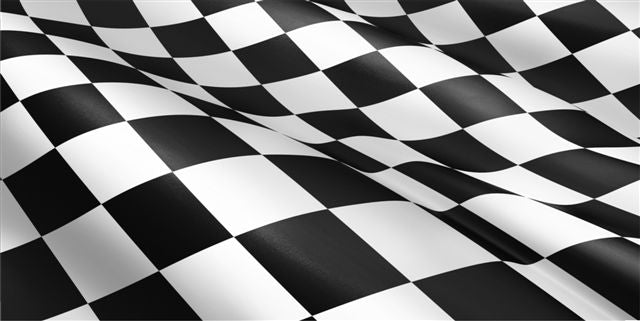 Checkered Flag Photo License Plate