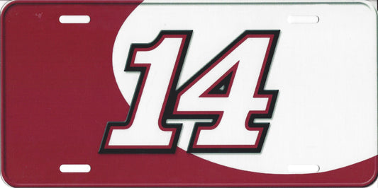 Nascar #14 Racing Photo License Plate