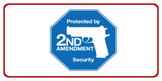 Protected By 2nd Amendment Security Photo License Plate