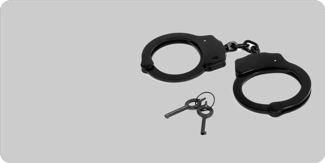 Offset Handcuffs Photo License Plate