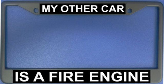 My Other Car Is A Fire Engine Photo License Plate Frame