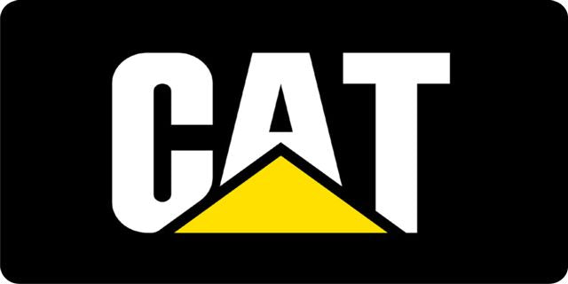 Caterpillar Logo On Black Photo License Plate