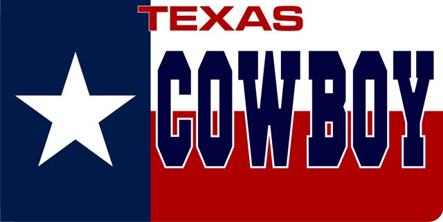 Texas Cowboy Photo License Plate