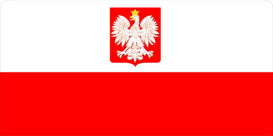 Polish Flag Photo license Plate