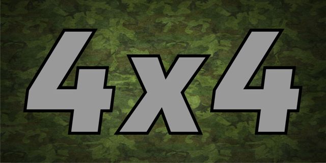 4 x 4 Camo Photo License Plate