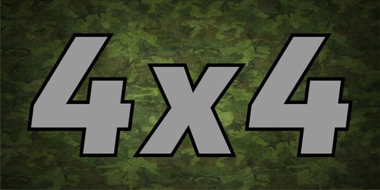 4 x 4 Camo Photo License Plate