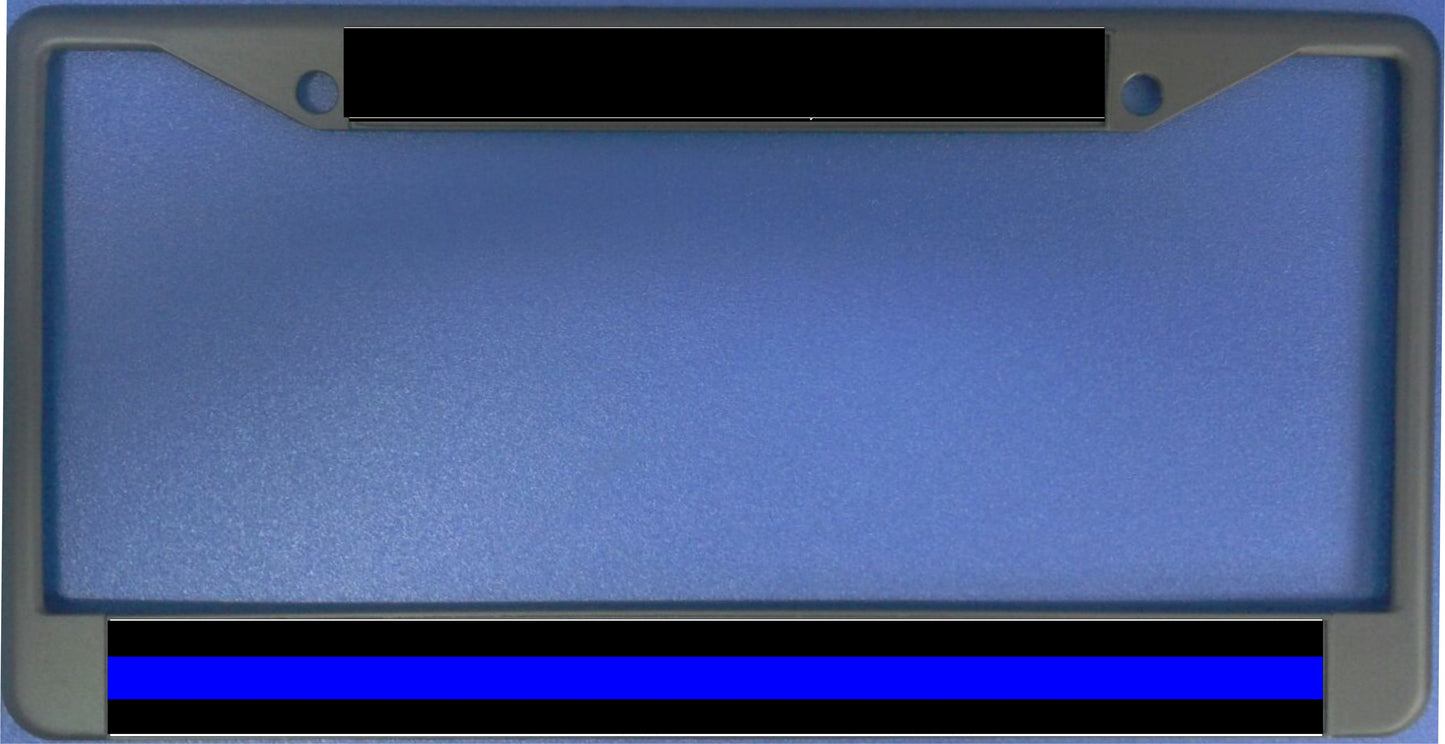 Police Thin Blue Line Photo License Plate Frame