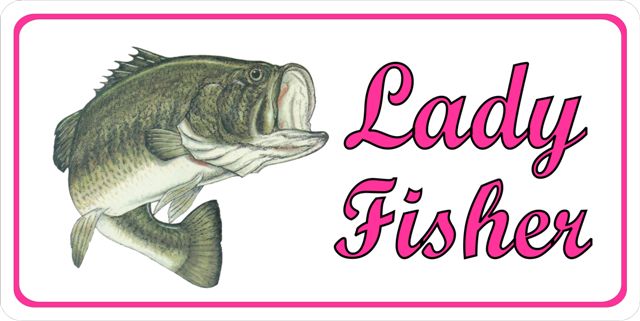 Lady Fisher Photo License Plate