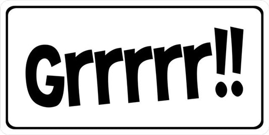 GRRRRR!! Photo License Plate