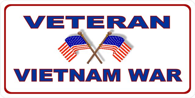 Veteran Vietnam War Photo License Plate