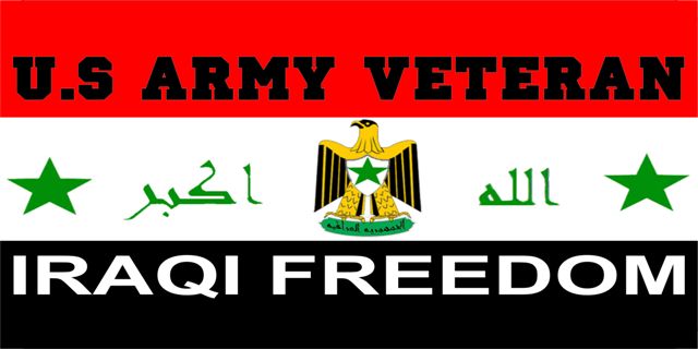 Iraqi Freedom Veteran Photo License Plate