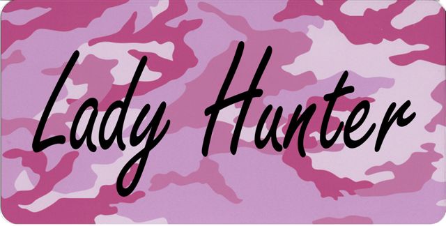 Lady Hunter Photo License Plate