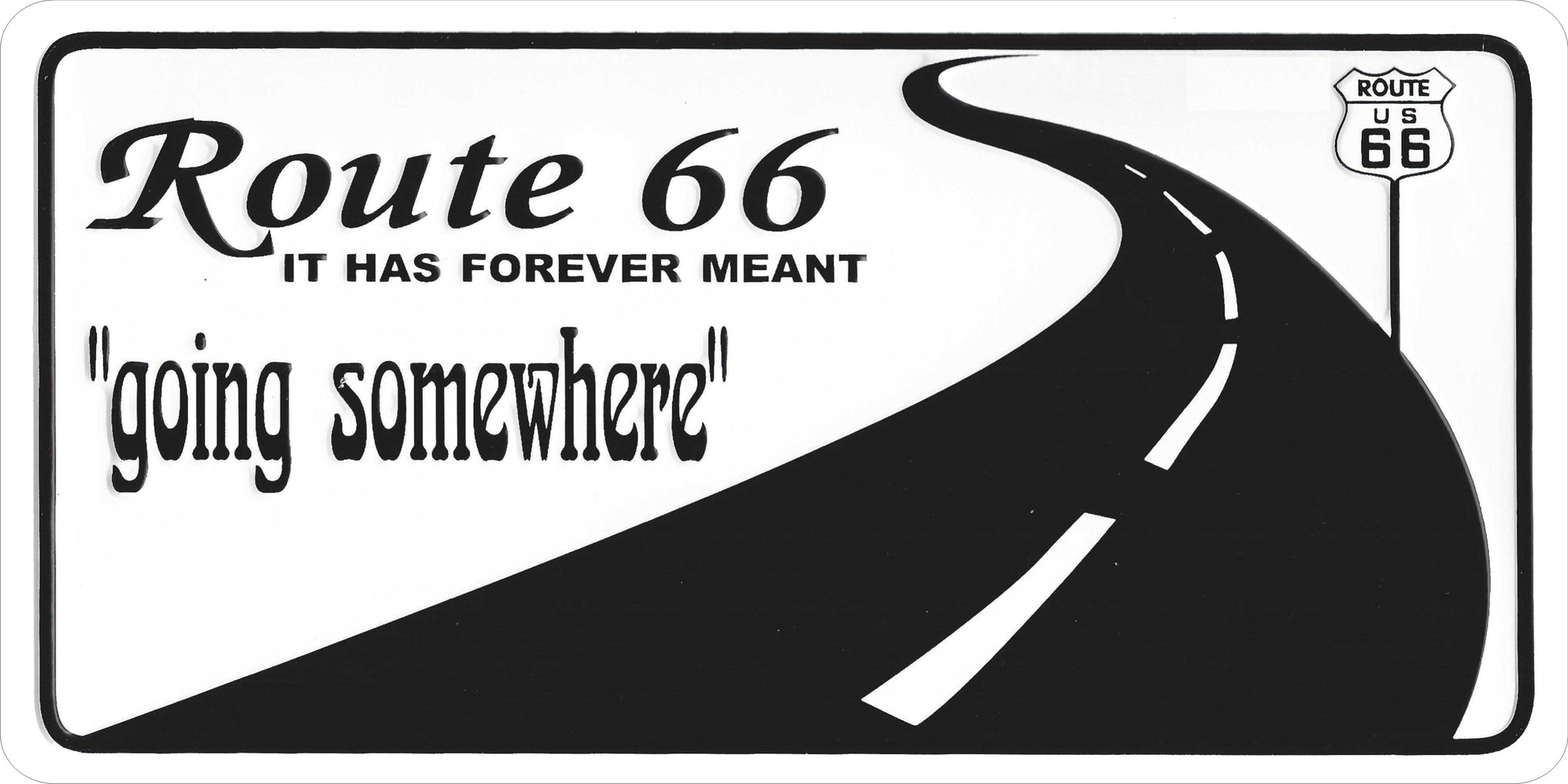 Route 66 - "Going Somewhere" Photo License Plate