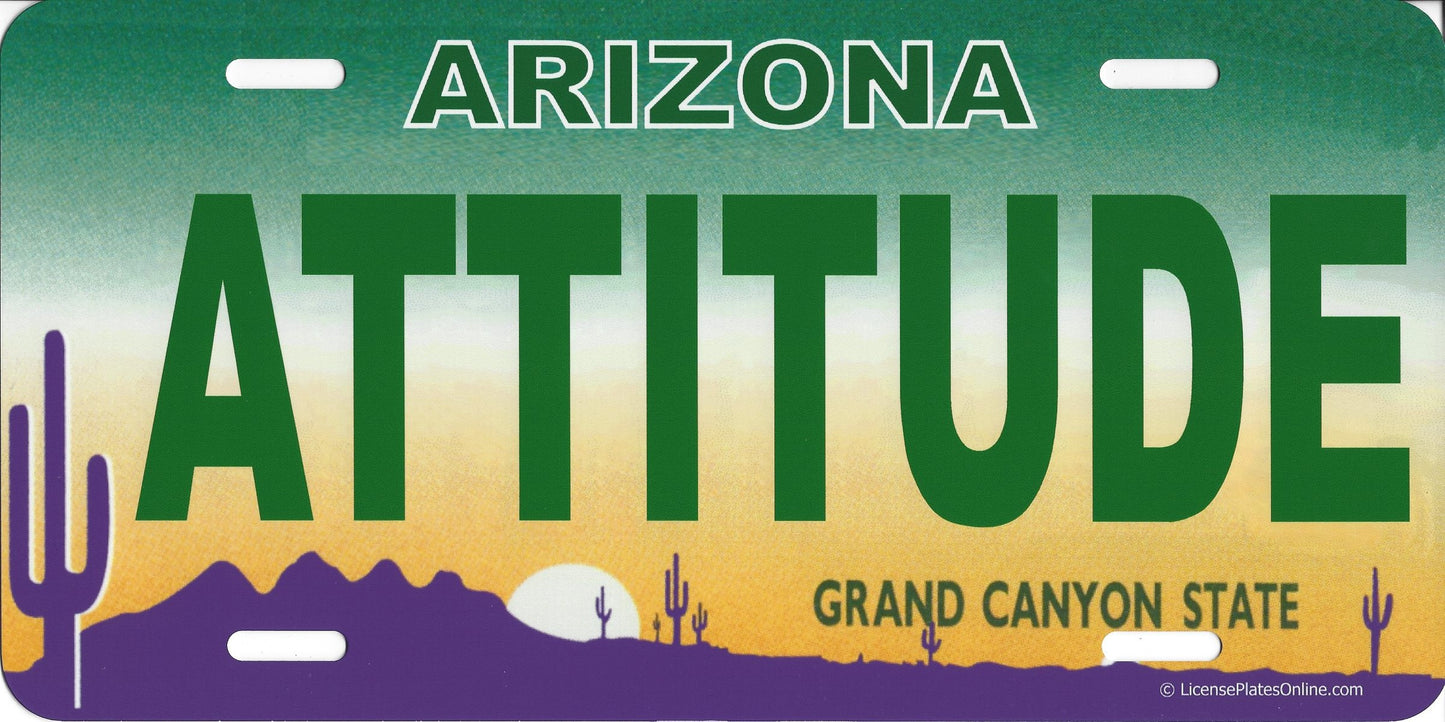 Arizona Attitude Photo License Plate