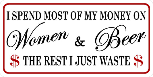 I Spend Most Of My Money ... Photo License Plate