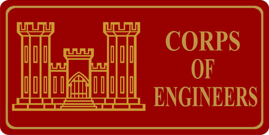 Army Corps. Of Engineers Photo License Plate