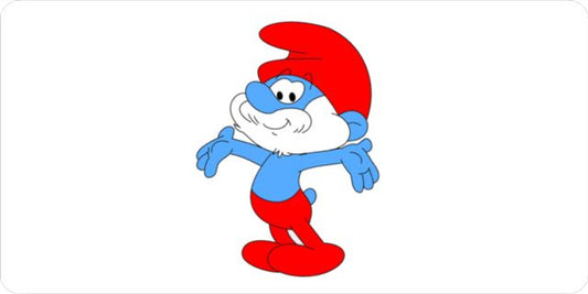 Papa Smurf Photo License Plate