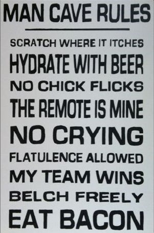 Man Cave Rules #2 Parking Sign